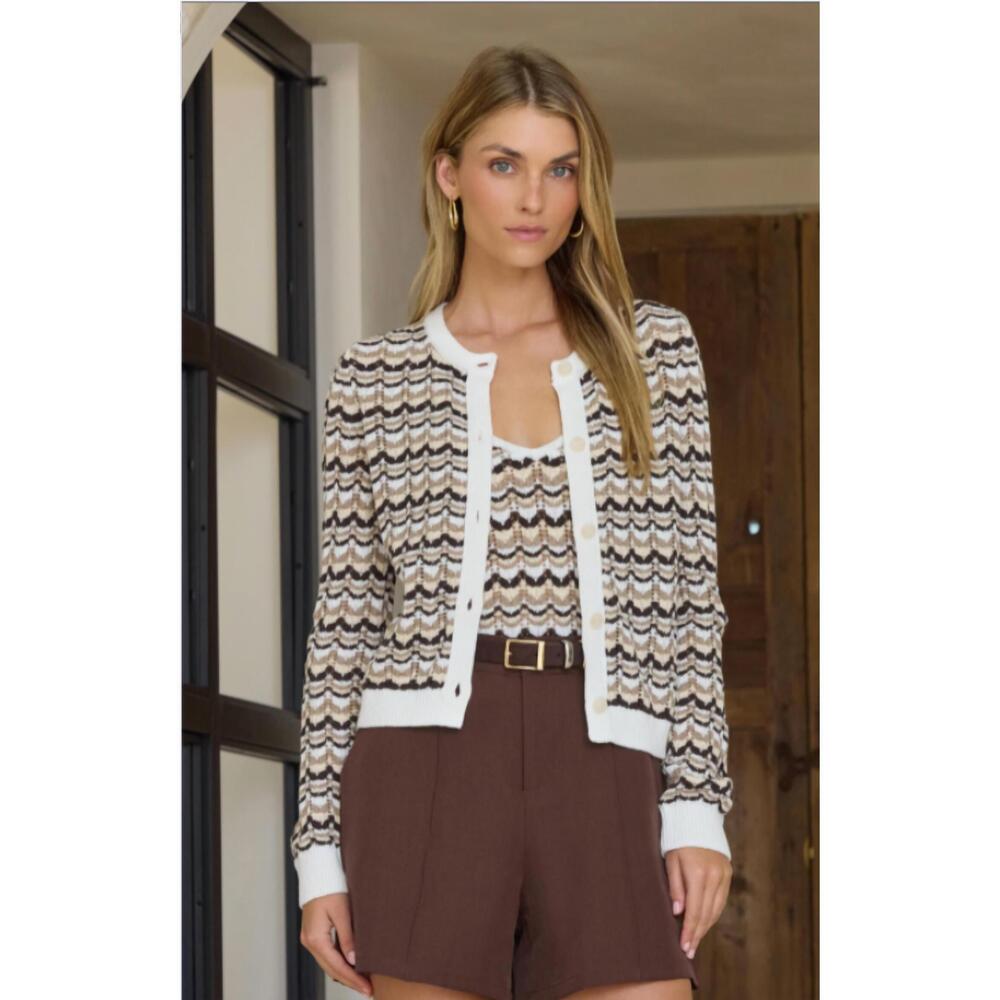 NEW STITCHES & STRIPES penny stripe cardigan in multi